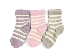 MP light brown melange mix stribede strømper Eli (3-pack)